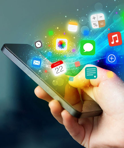 Mobile app business growth visual