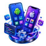 Android and iOS app development icon